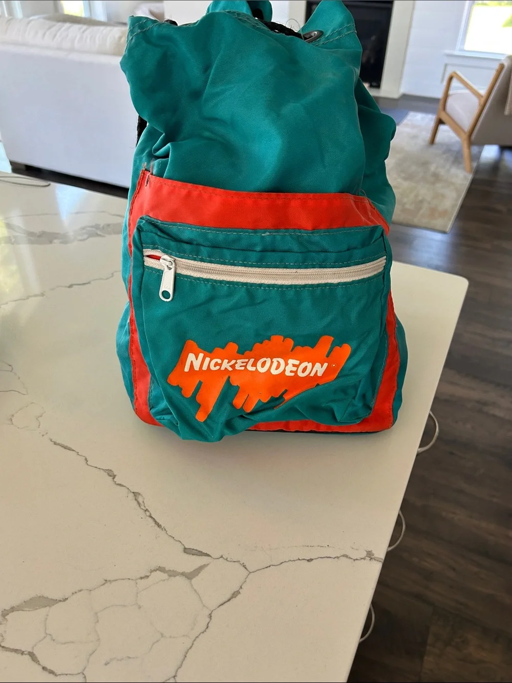 Nickelodeon Teal Backpack with Orange Accents